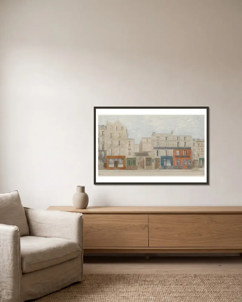 Rue Beaubourg nº38 à 44, 3ème arrondissement av Jules Gaildrau inramad på en vägg