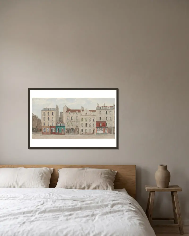 Rue de l’Hôtel Colbert Nº14 à 24, 5ème arrondissement av Jules Gaildrau inramad på en vägg
