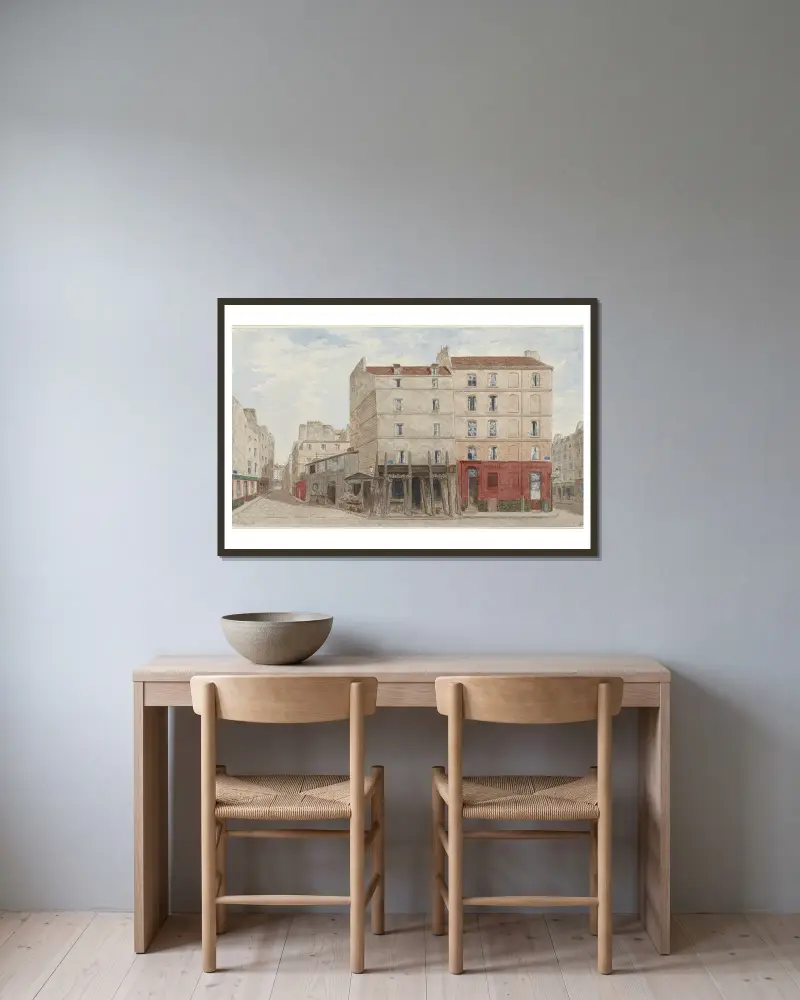 Rue de l’Hôtel Colbert Nº17 et 19, 5ème arrondissement av Jules Gaildrau inramad på en vägg