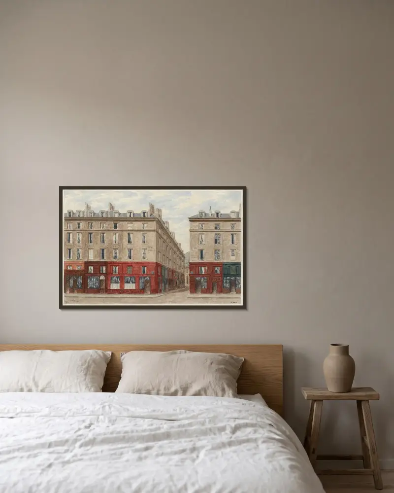 Rue des deux-ecus du Nº30 au 34 av Jules Gaildrau inramad på en vägg