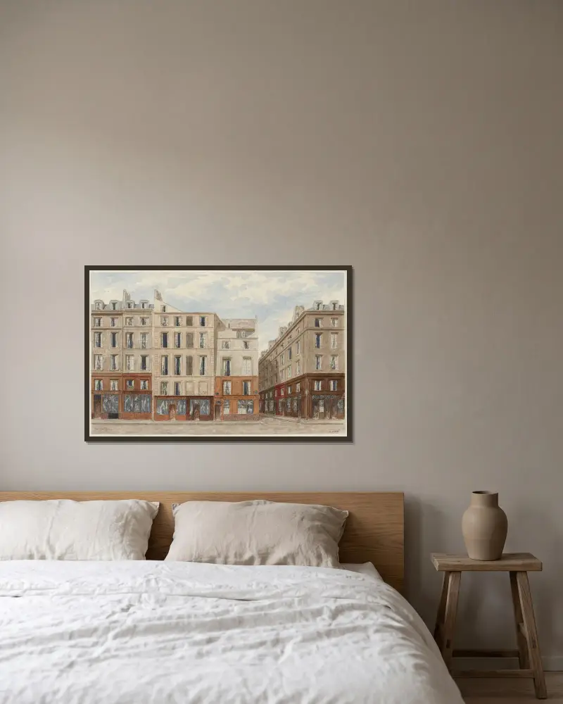 Rue des Deux-Ecus Nº24 à28 (actuelle rue Berger), 1er arrondissement av Jules Gaildrau inramad på en vägg
