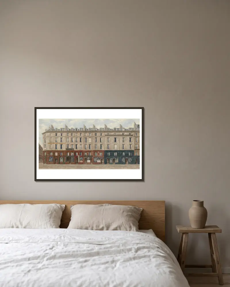 Rue des Deux-Ecus Nº36 à 48 (actuelle rue Berger), 1er arrondissement av Jules Gaildrau inramad på en vägg
