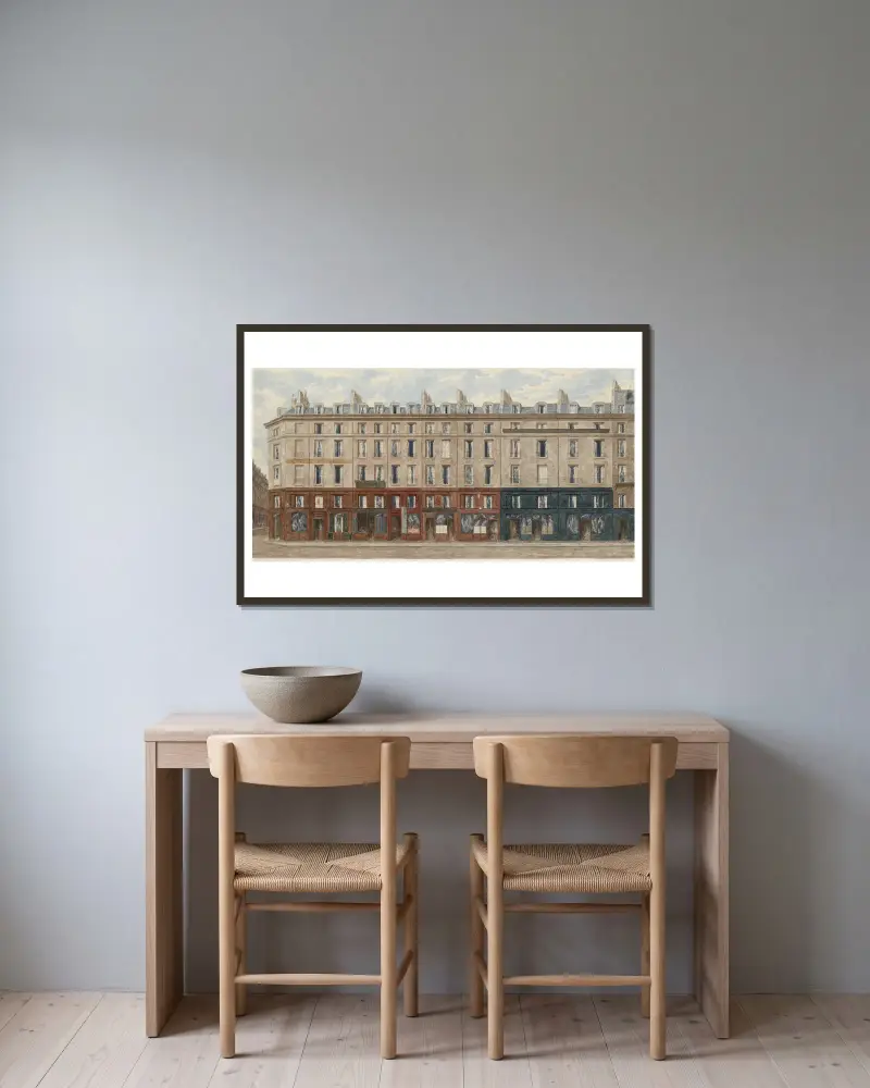 Rue des Deux-Ecus Nº36 à 48 (actuelle rue Berger), 1er arrondissement av Jules Gaildrau inramad på en vägg