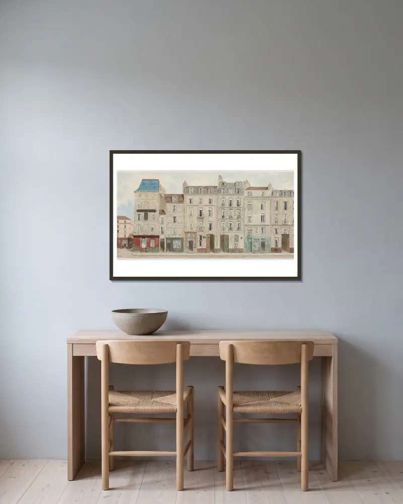 Rue du Fouarre Nº1 à 11, 5ème arrondissement av Jules Gaildrau inramad på en vägg