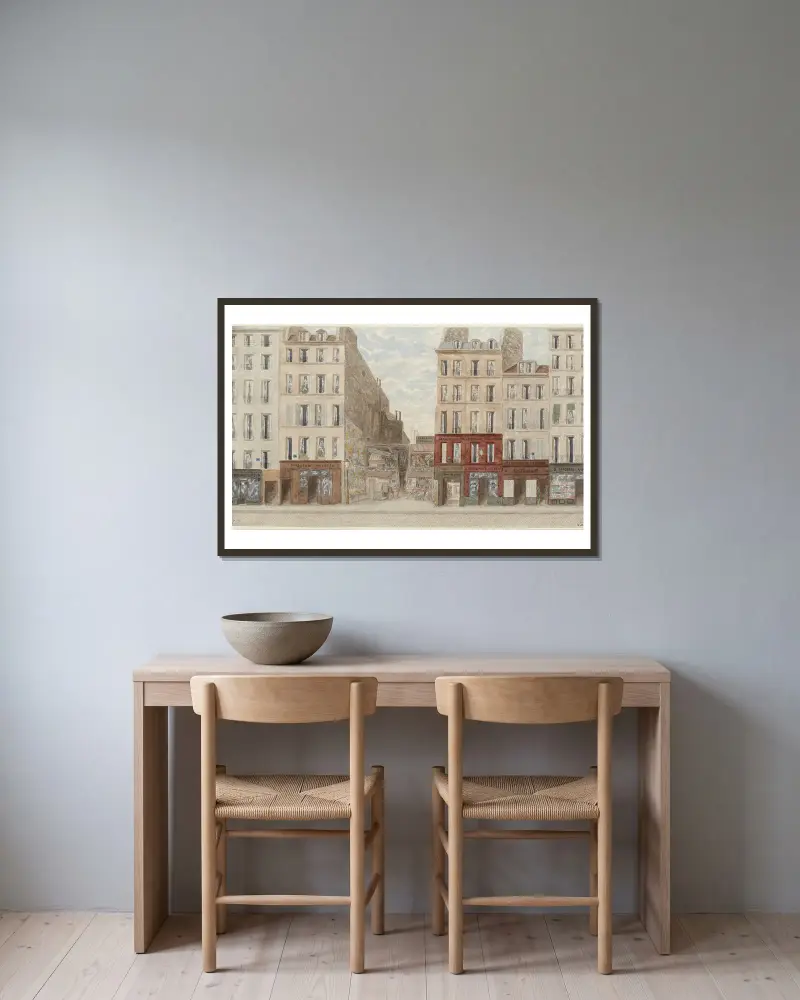 Rue du Four Nº8 à 16, 6ème arrondissement av Jules Gaildrau inramad på en vägg