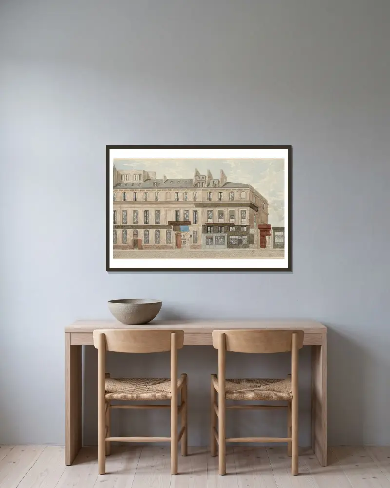 Rue Thévenot nº10 et 12 (actuelle rue Réaumur), 3ème arrondissement av Jules Gaildrau inramad på en vägg