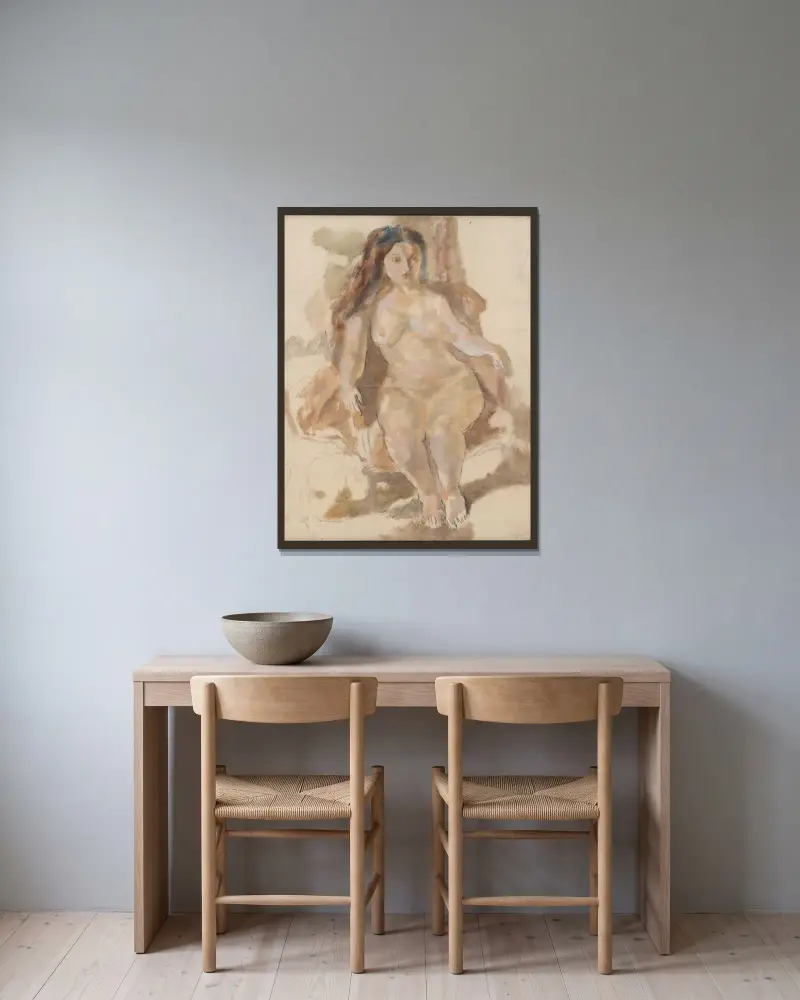 Eliane von Jules Pascin gerahmt an einer Wand