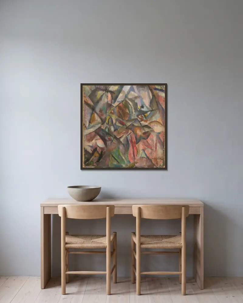 Kubistická studie, Jules Pascin v rámu na stěně