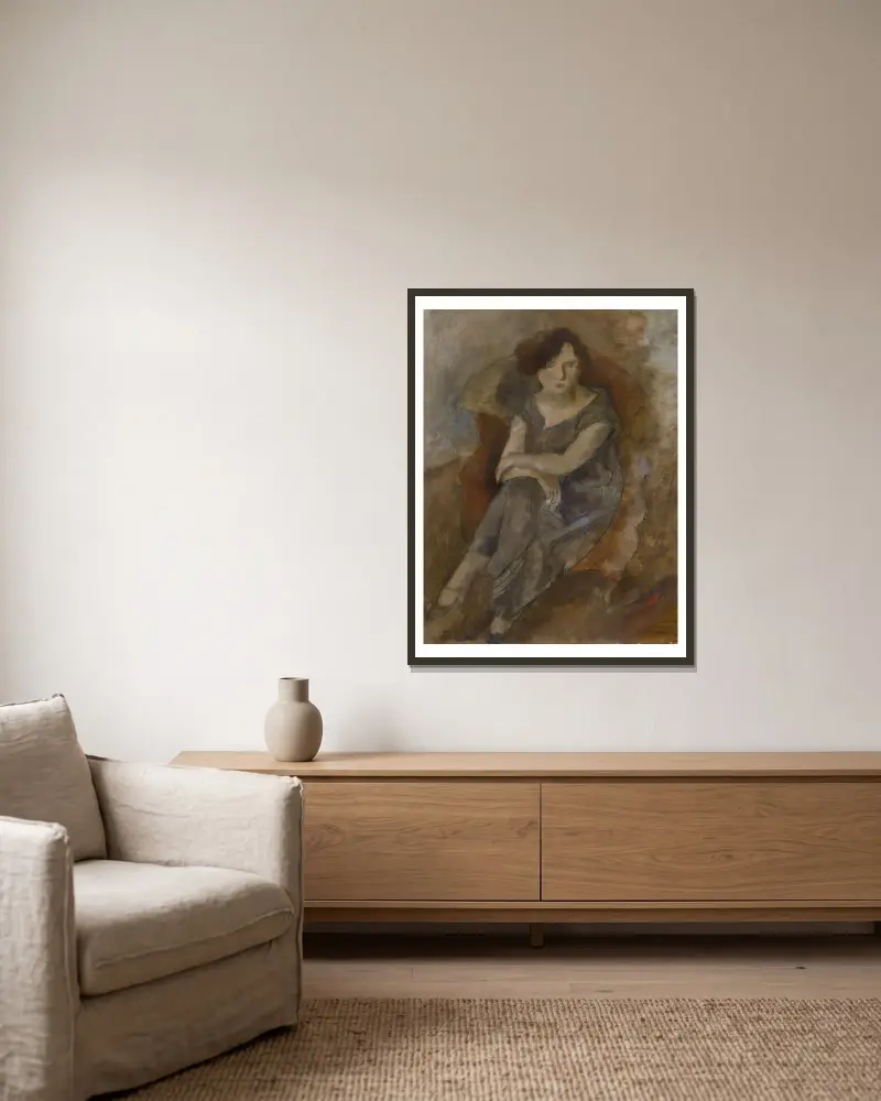 Gaby von Jules Pascin gerahmt an einer Wand