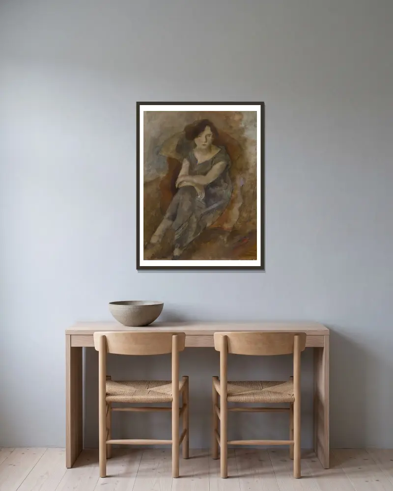 Gaby von Jules Pascin gerahmt an einer Wand