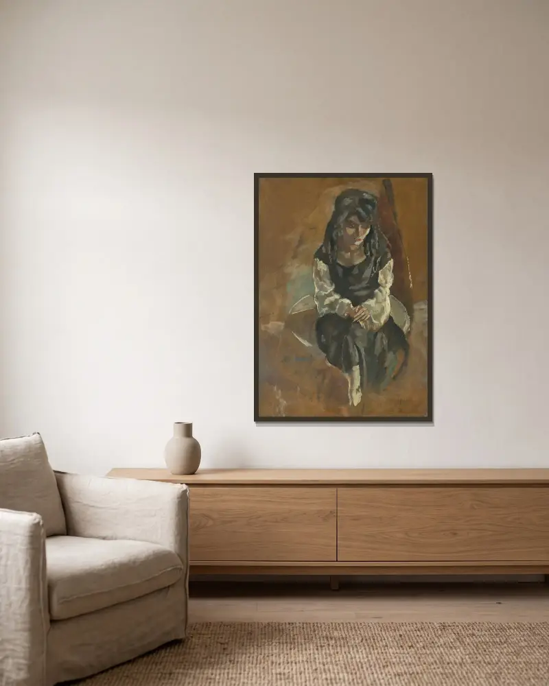 Den persiska prinsessan av Jules Pascin inramad på en vägg