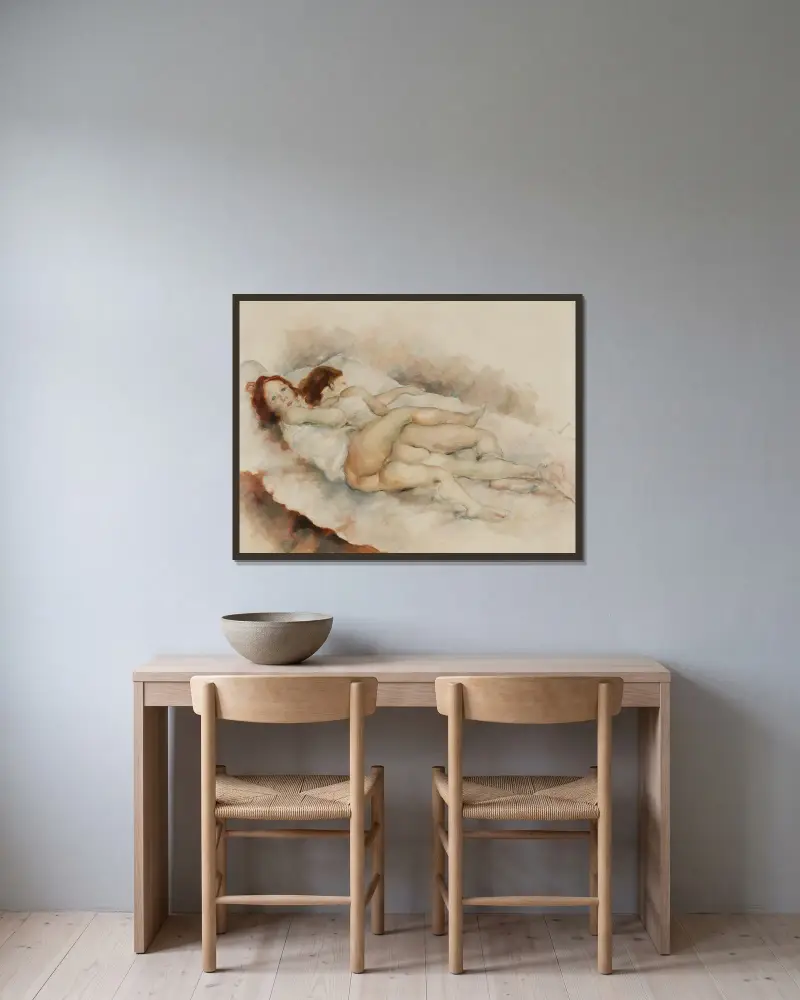 Odpolední spánek, Jules Pascin v rámu na stěně