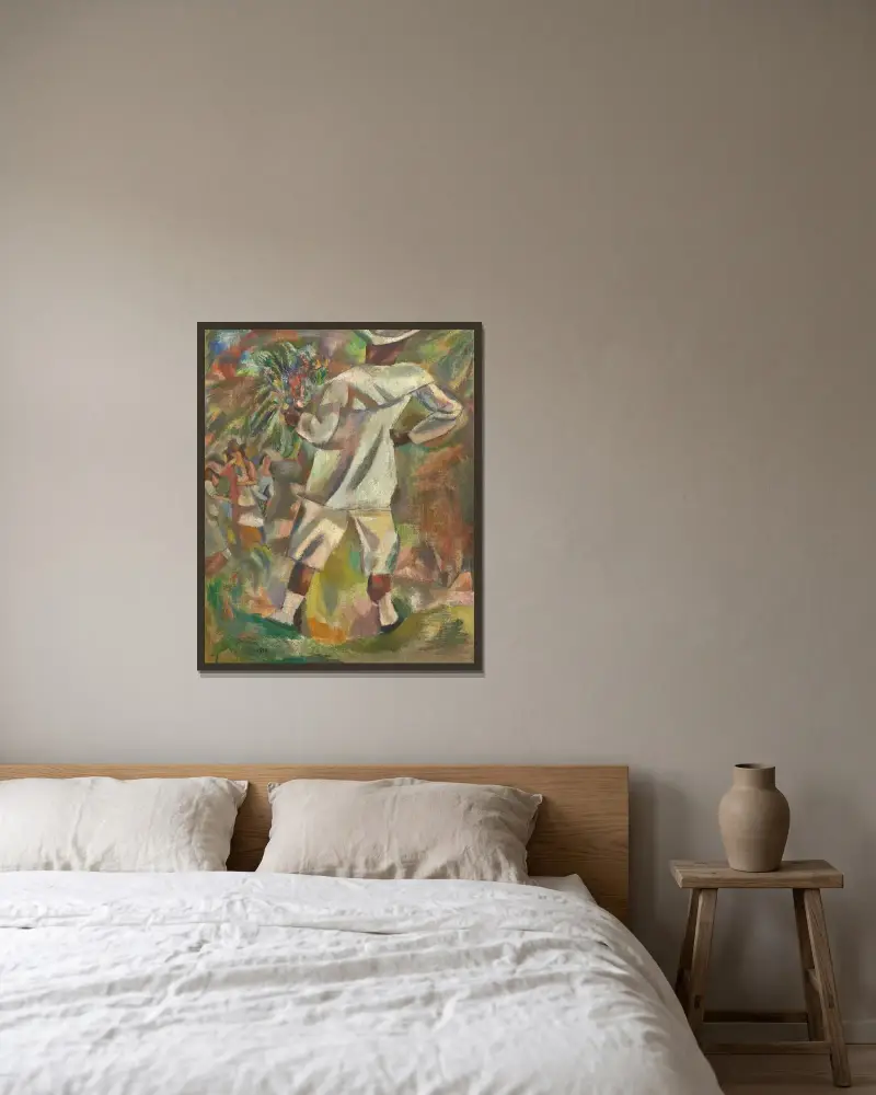 Söndagsbesöket av Jules Pascin inramad på en vägg