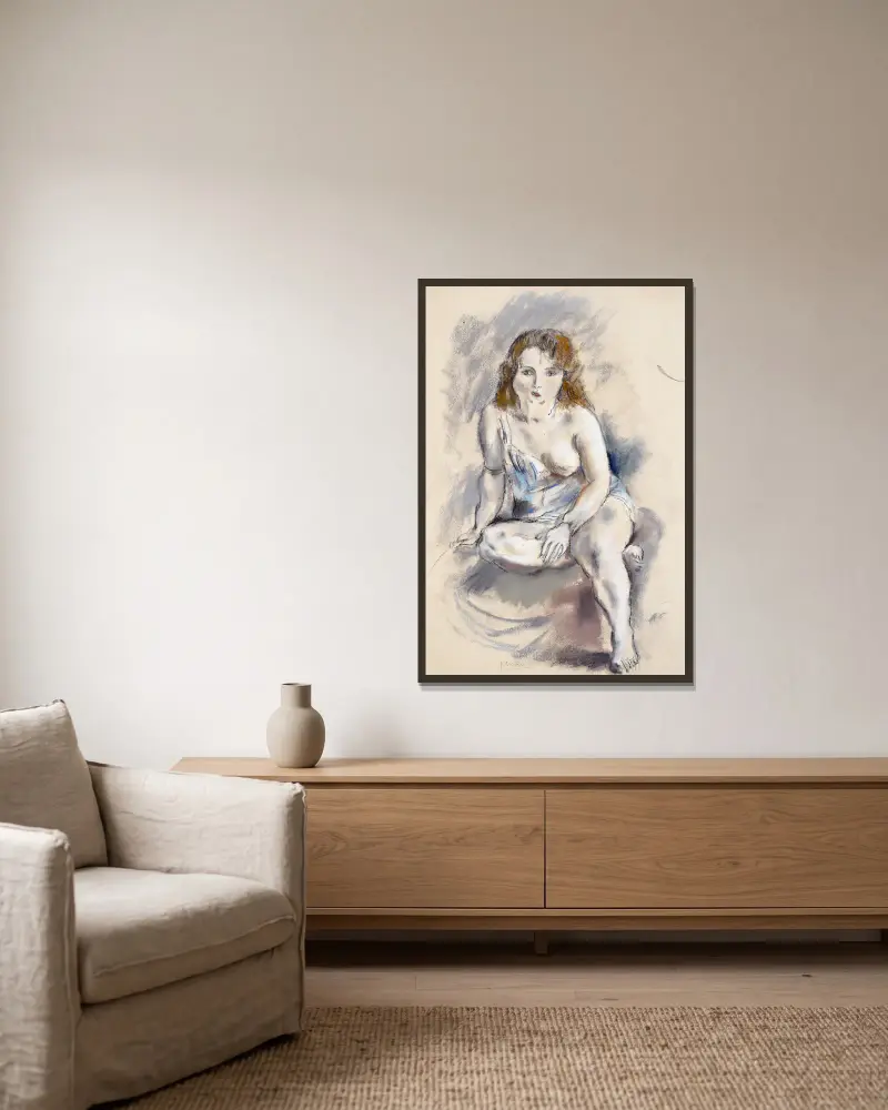 Akt, Jules Pascin v rámu na stěně