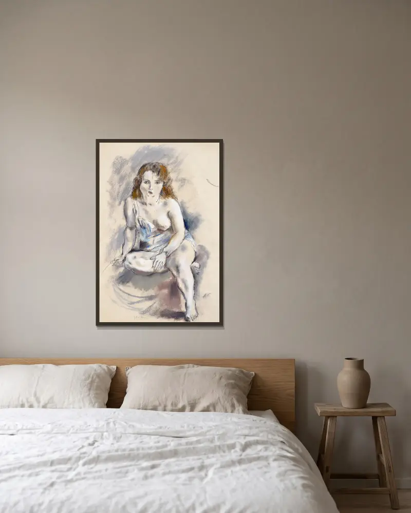 Akt, Jules Pascin v rámu na stěně