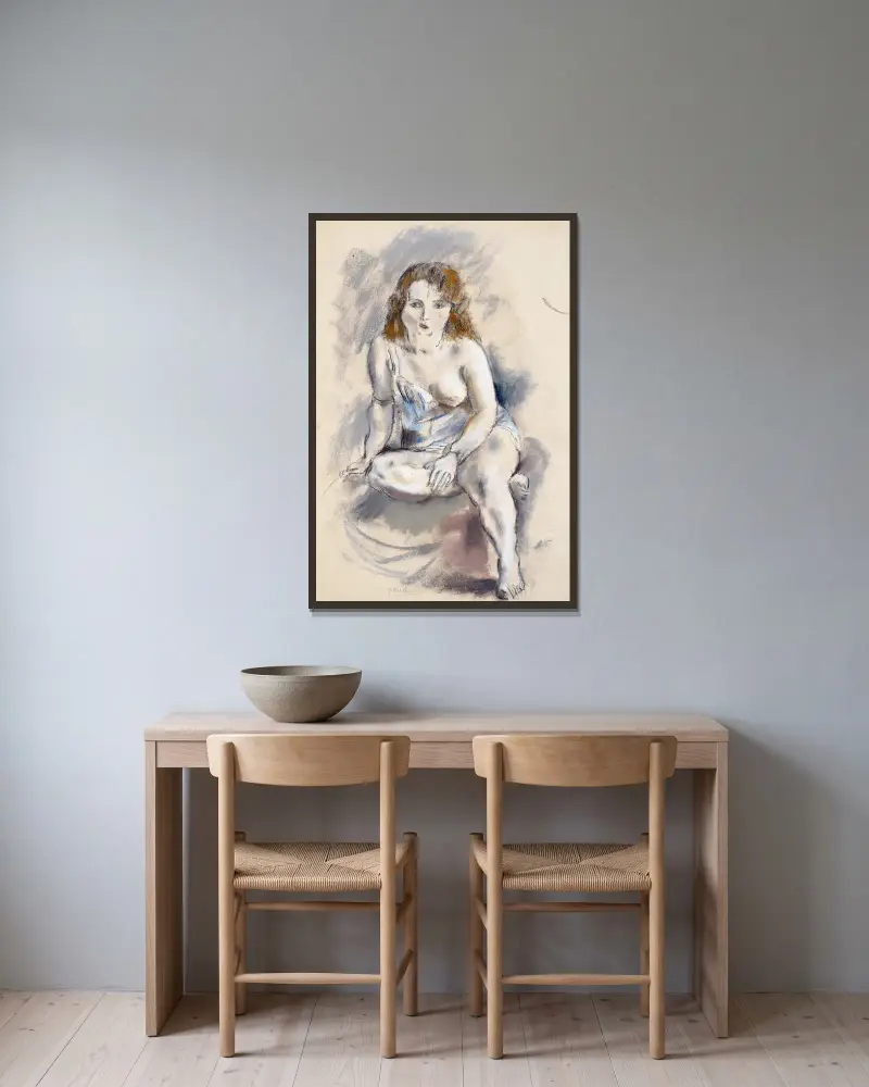 Akt, Jules Pascin v rámu na stěně