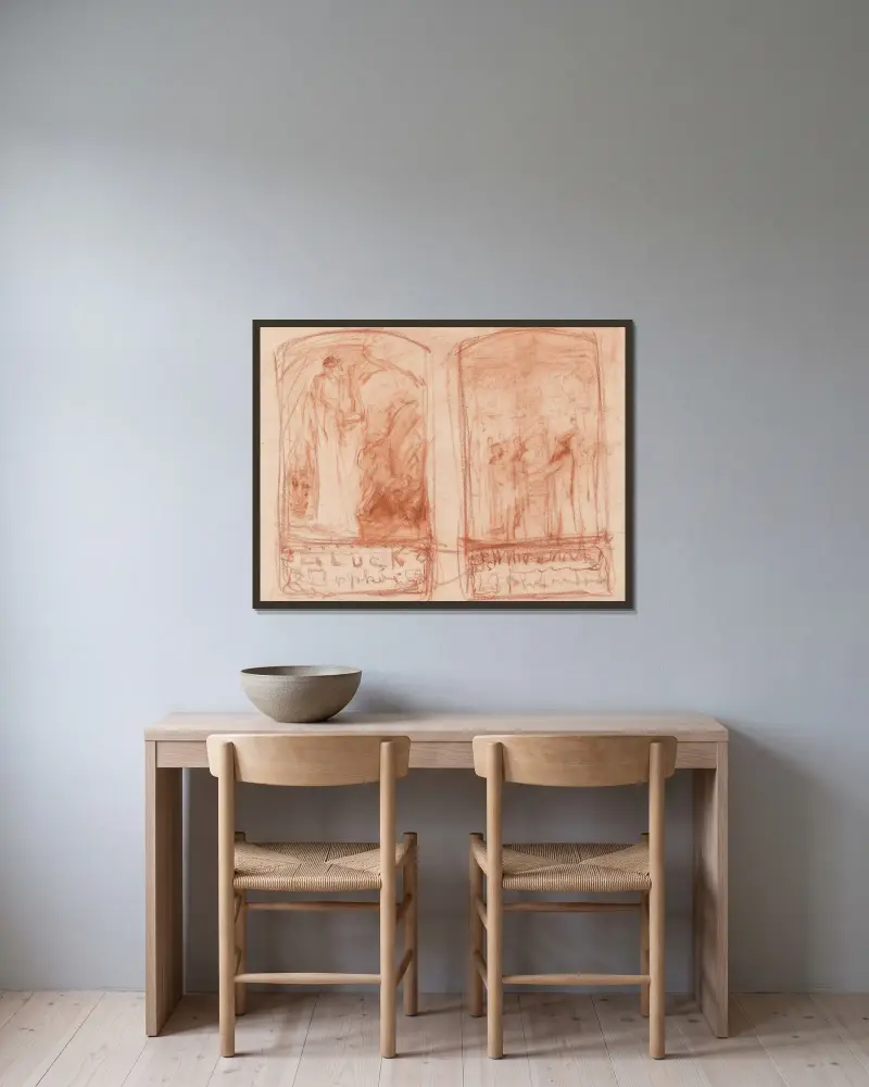 Architektonische Elemente – Nr. 1 von Jules Schmalzigaug gerahmt an einer Wand