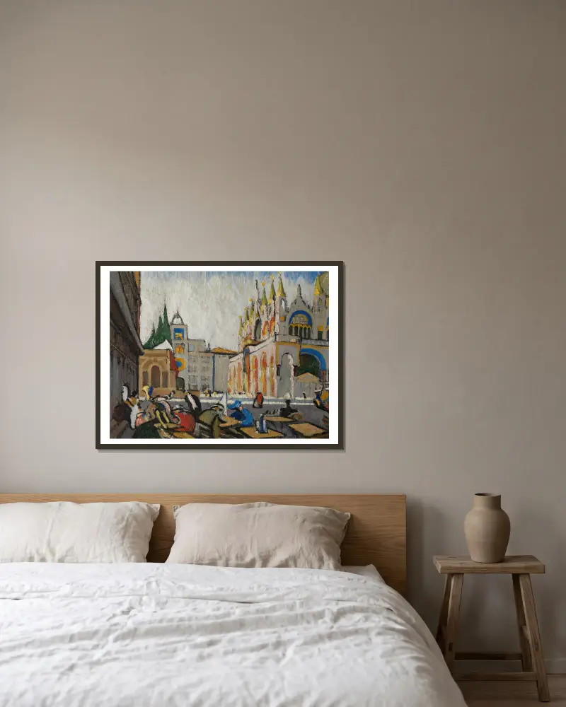 San Marco von der Piazzetta von Jules Schmalzigaug gerahmt an einer Wand