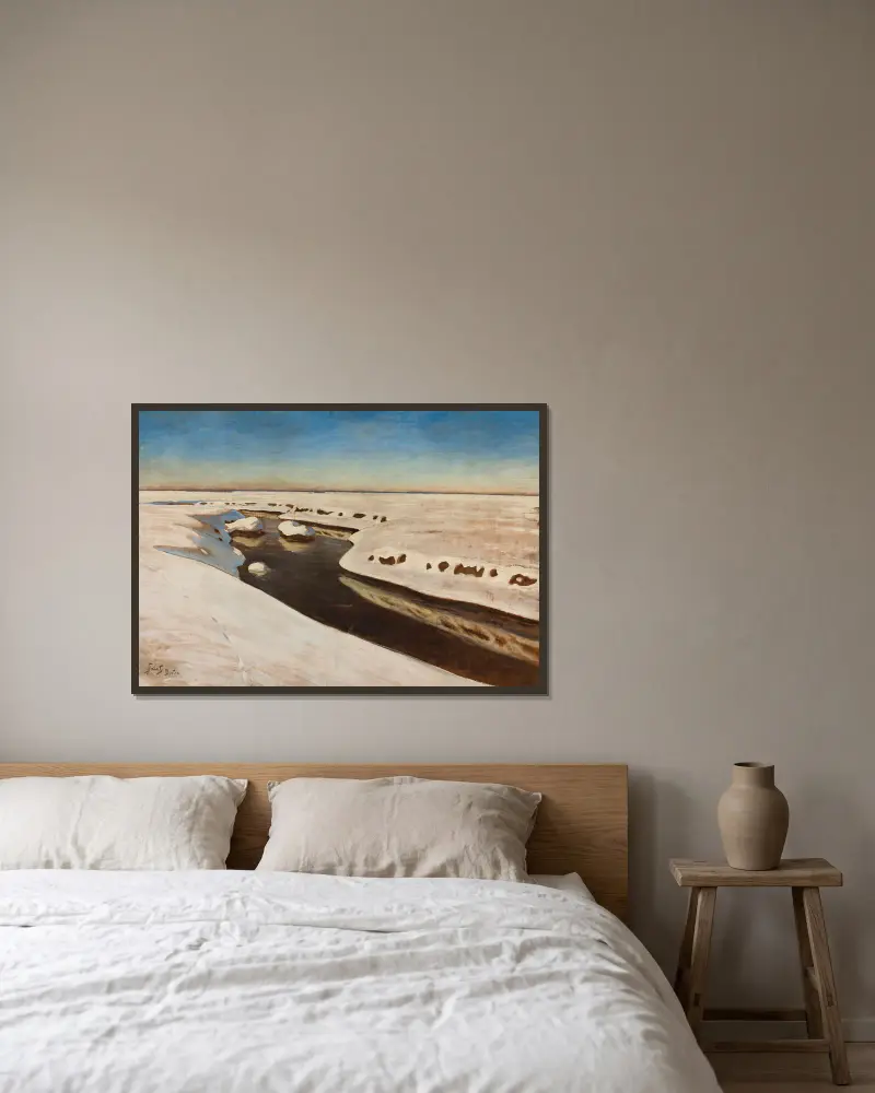 Landschaft bei Bystra von Julian Falat gerahmt an einer Wand