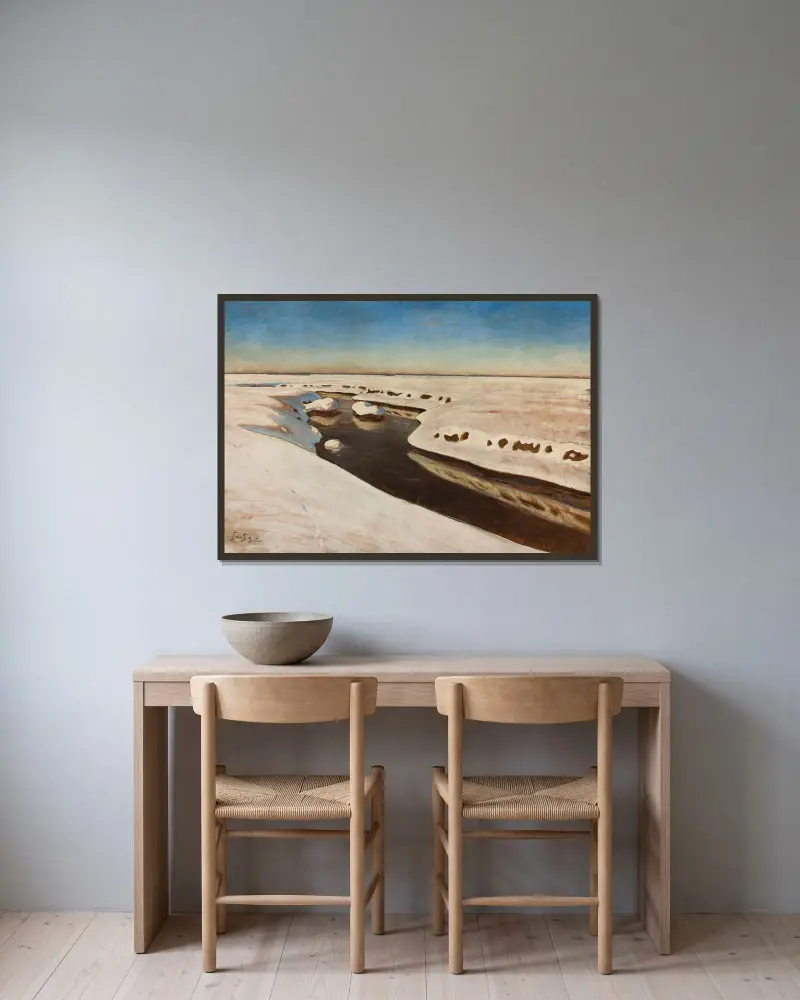 Landschaft bei Bystra von Julian Falat gerahmt an einer Wand