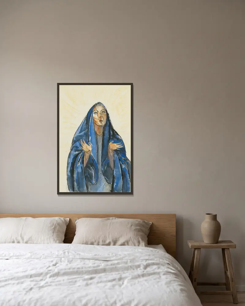 Femme priant av Julio González inramad på en vägg