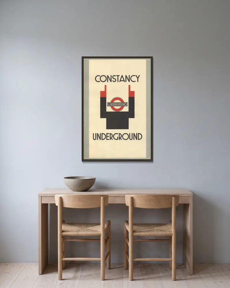 Constancy – London Underground, Julius Klinger v rámu na stěně