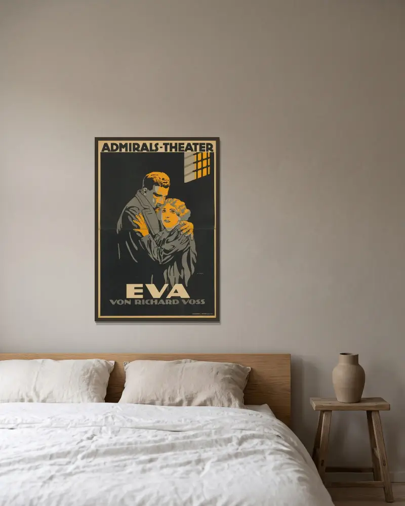Eva av Julius Klinger inramad på en vägg