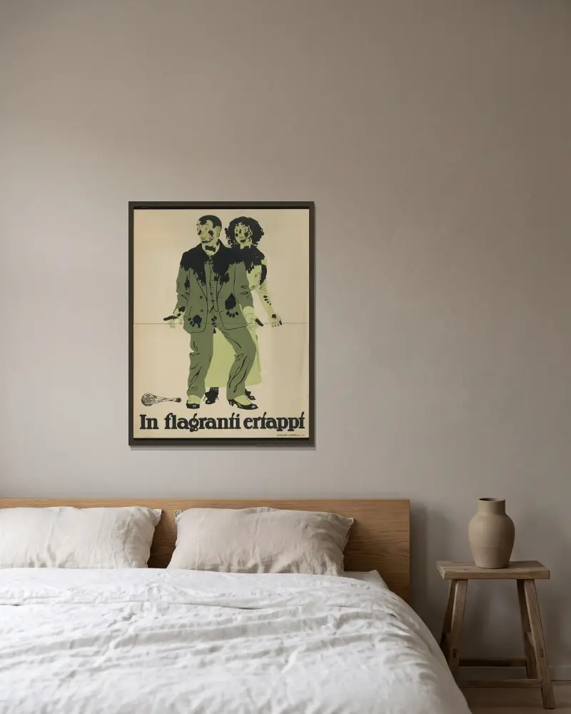 In flagranti ertappt von Julius Klinger gerahmt an einer Wand