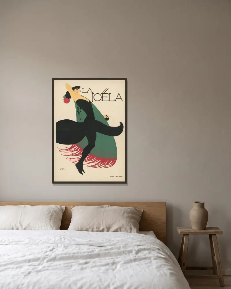 La Joela av Julius Klinger inramad på en vägg