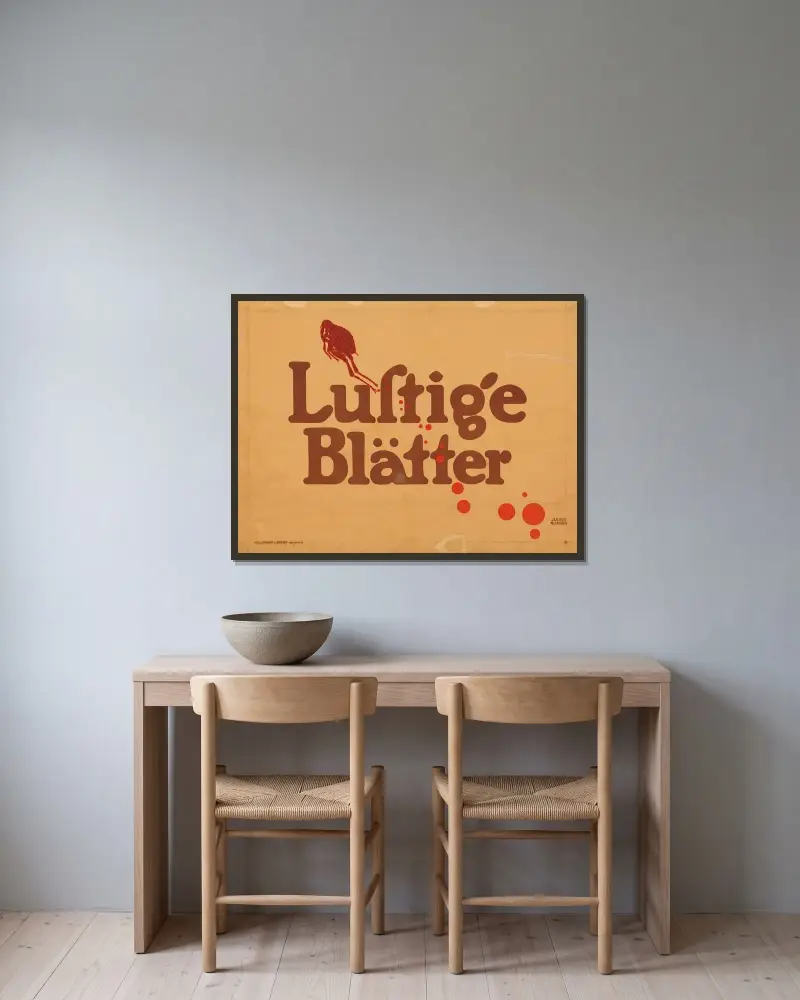 Lustige Blätter av Julius Klinger inramad på en vägg