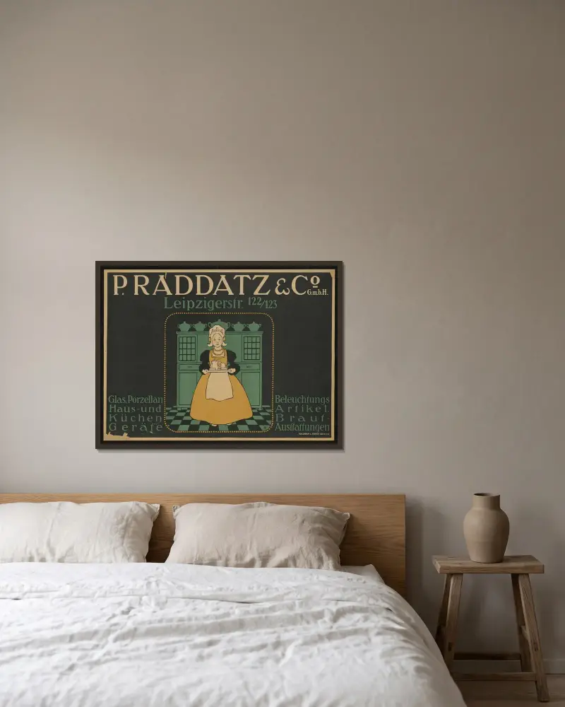 Raddatz und Co GmbH av Julius Klinger inramad på en vägg