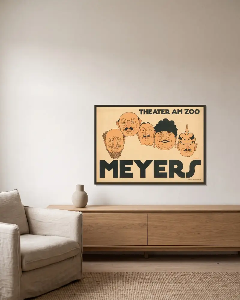 Theater am Zoo Meyers av Julius Klinger inramad på en vägg