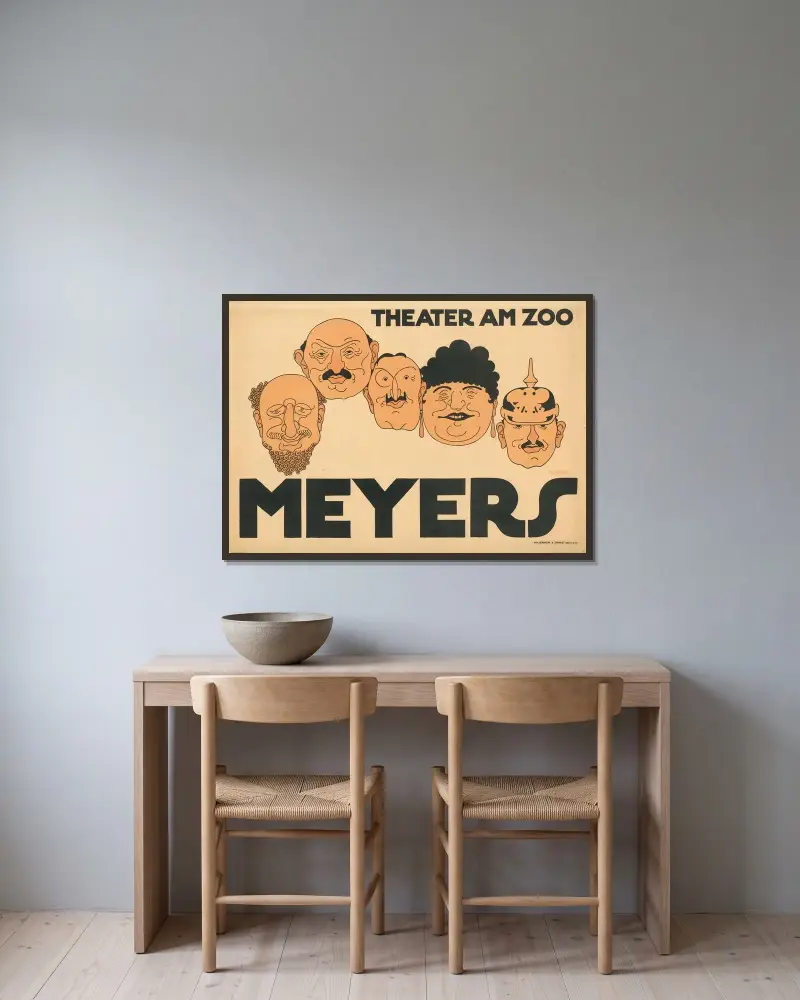 Theater am Zoo Meyers av Julius Klinger inramad på en vägg
