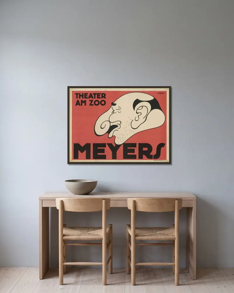 Theater am Zoo Meyers av Julius Klinger inramad på en vägg