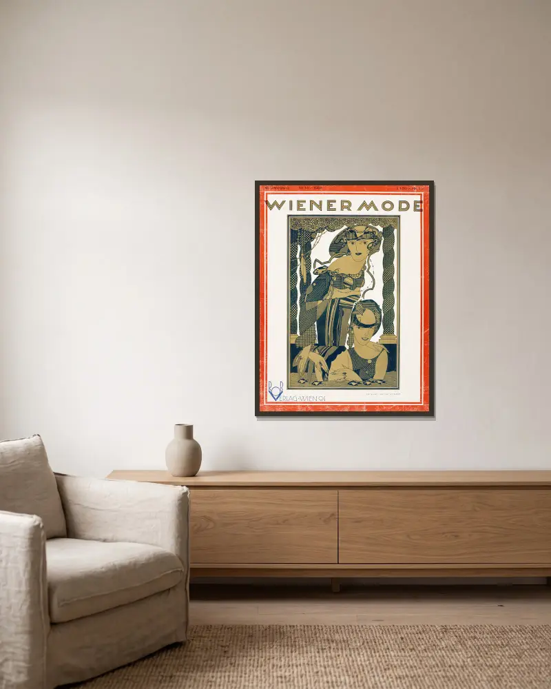 Wiener Mode, 1928 – Nr. 2, Julius Klinger w ramie na ścianie