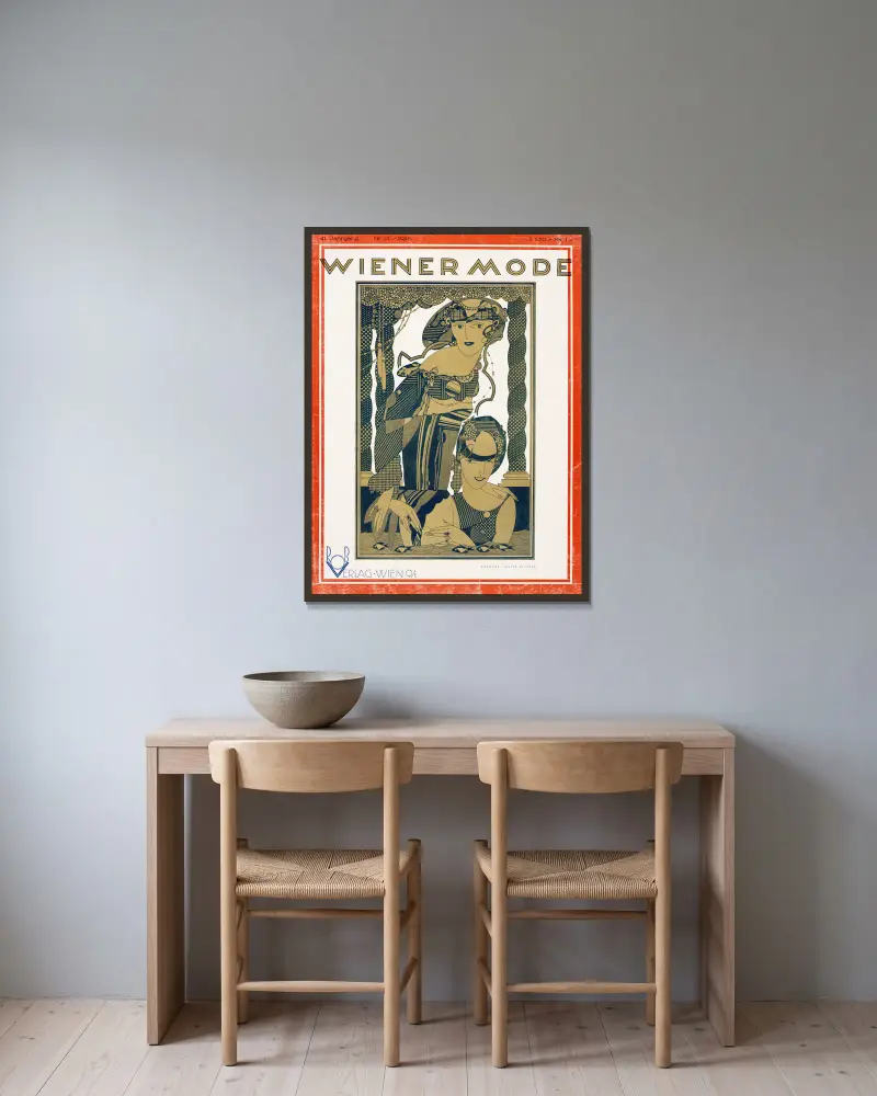 Wiener Mode, 1928 – Nr. 2, Julius Klinger w ramie na ścianie