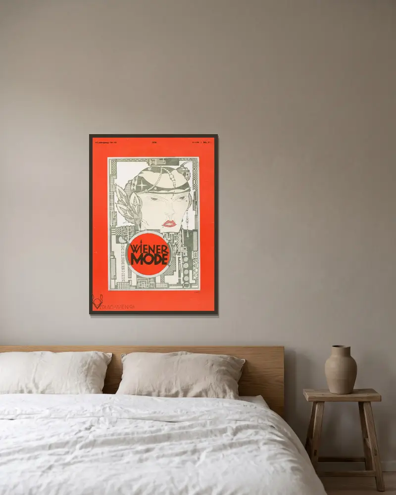 Wiener Mode, 1928 – Nr. 1 von Julius Klinger gerahmt an einer Wand
