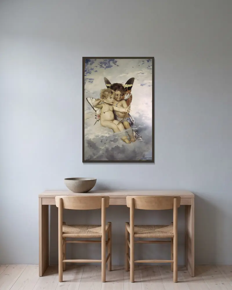 Cupido, Julius Kronberg v rámu na stěně