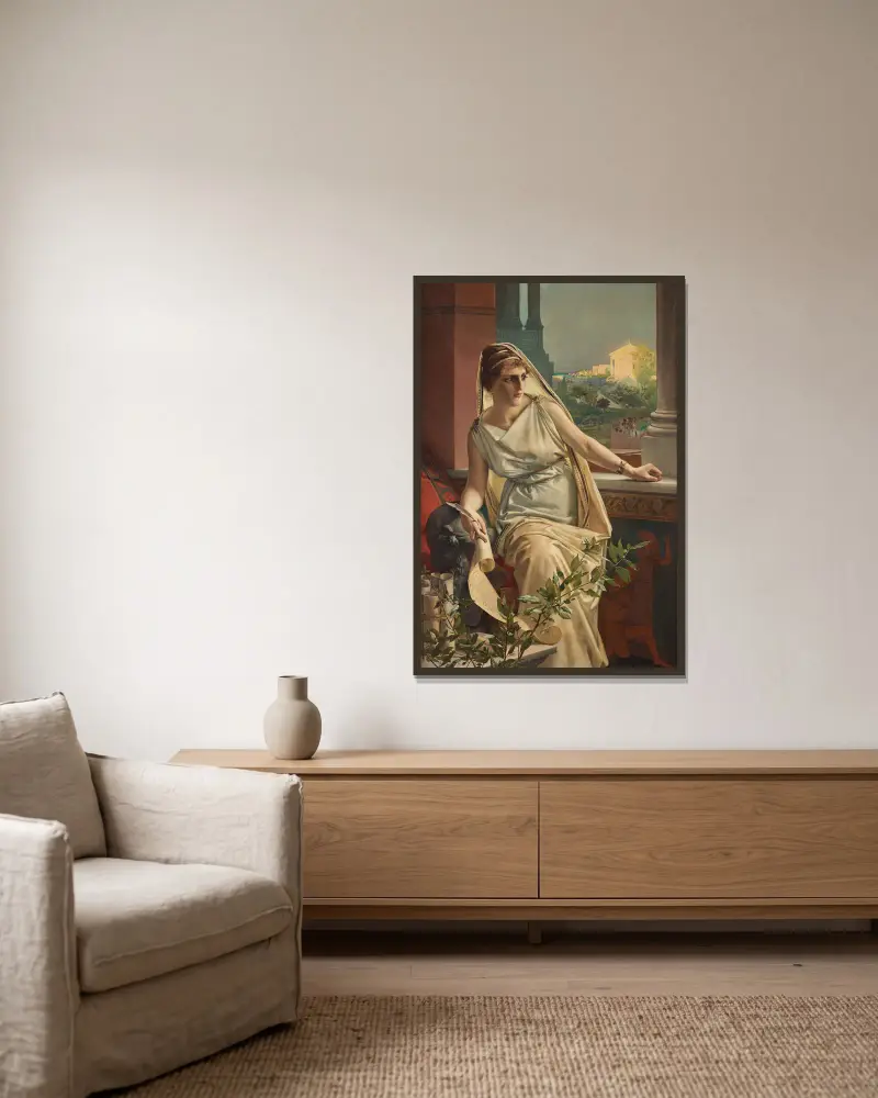 Hypatia, Julius Kronberg v rámu na stěně