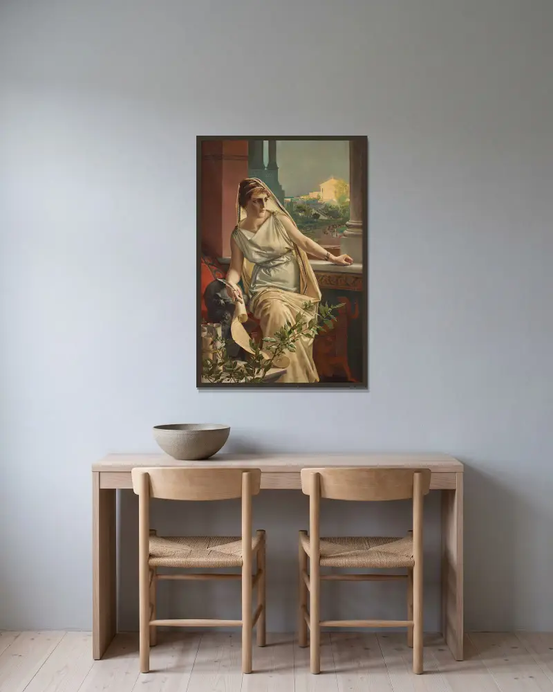 Hypatia, Julius Kronberg v rámu na stěně