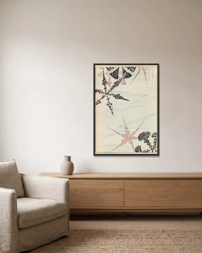 Shin-Bijutsukai Pl.472 von Furuya Kōrin gerahmt an einer Wand