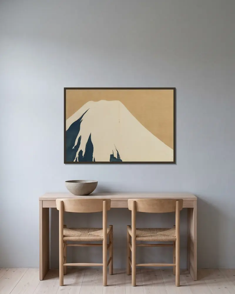 Mount Fuji (Fuji) av Kamisaka Sekka inramad på en vägg