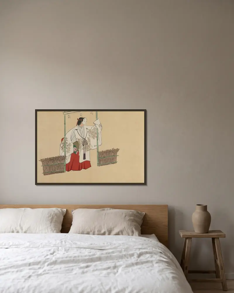 Nonomiya (Nonomiya) av Kamisaka Sekka inramad på en vägg