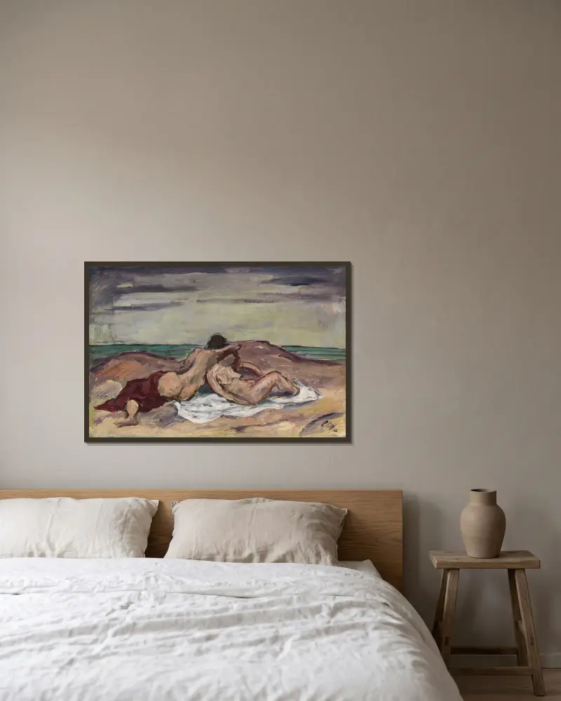 Ruhige See von Karl Hofer gerahmt an einer Wand