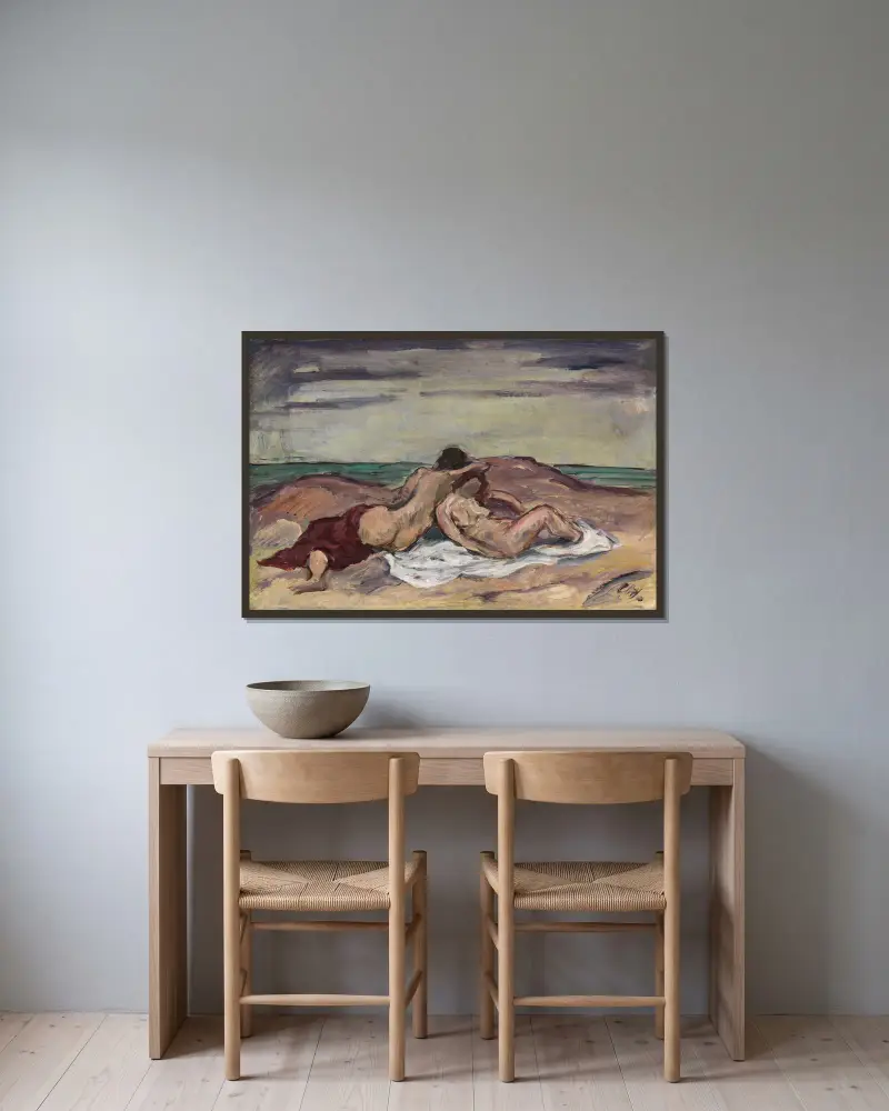 Ruhige See von Karl Hofer gerahmt an einer Wand