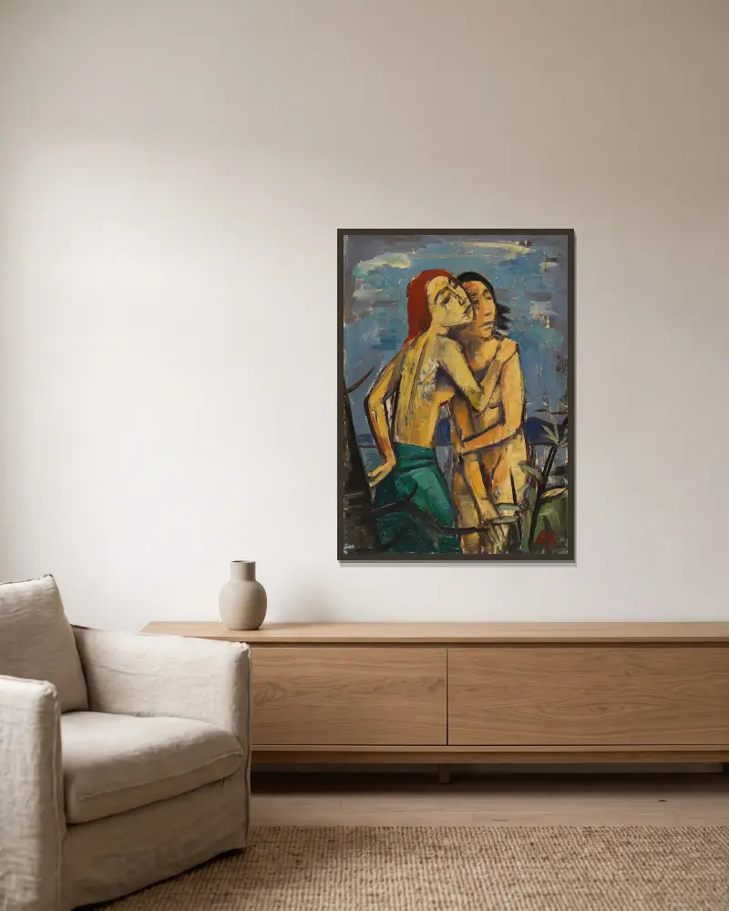 Freundinnen von Karl Hofer gerahmt an einer Wand
