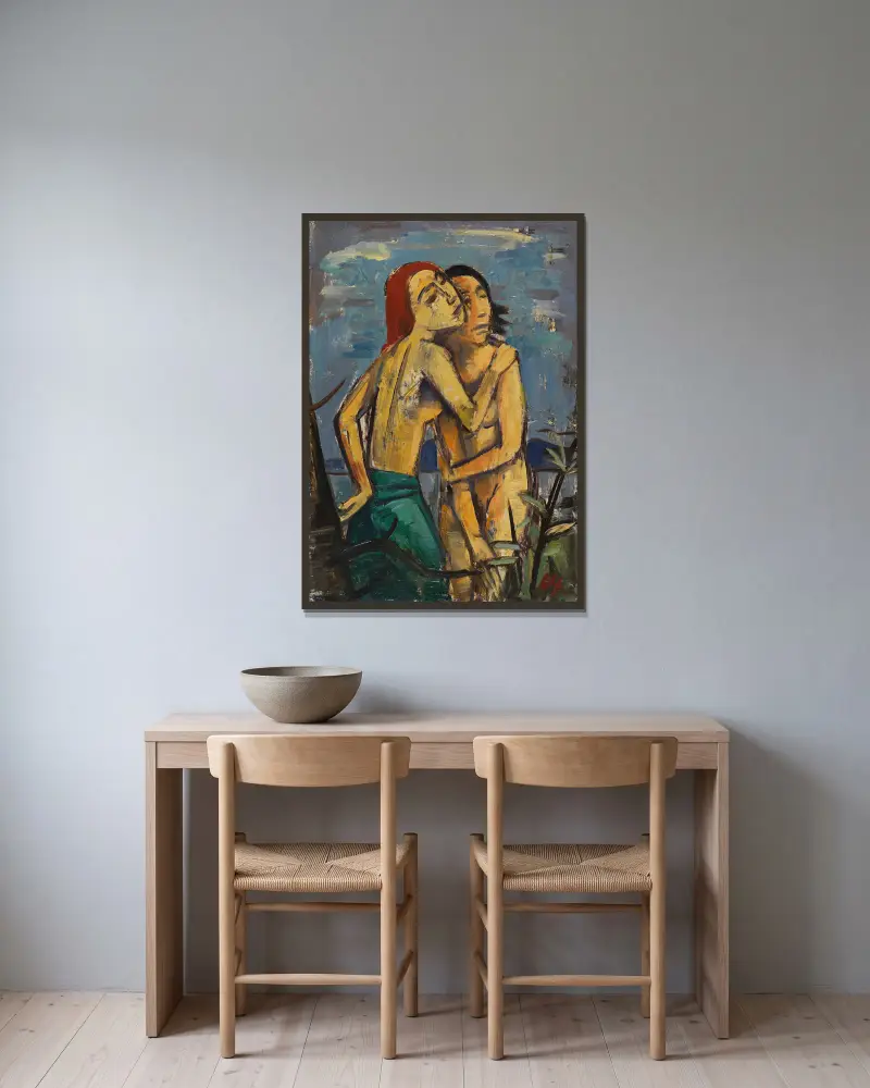 Freundinnen von Karl Hofer gerahmt an einer Wand