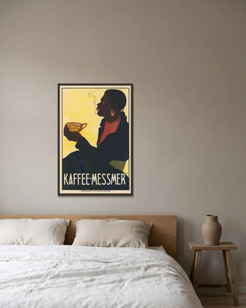 Kaffee-Messmer von Karl Hofer gerahmt an einer Wand