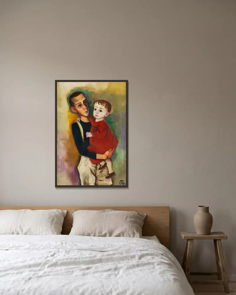 Sourozenci, Karl Hofer v rámu na stěně