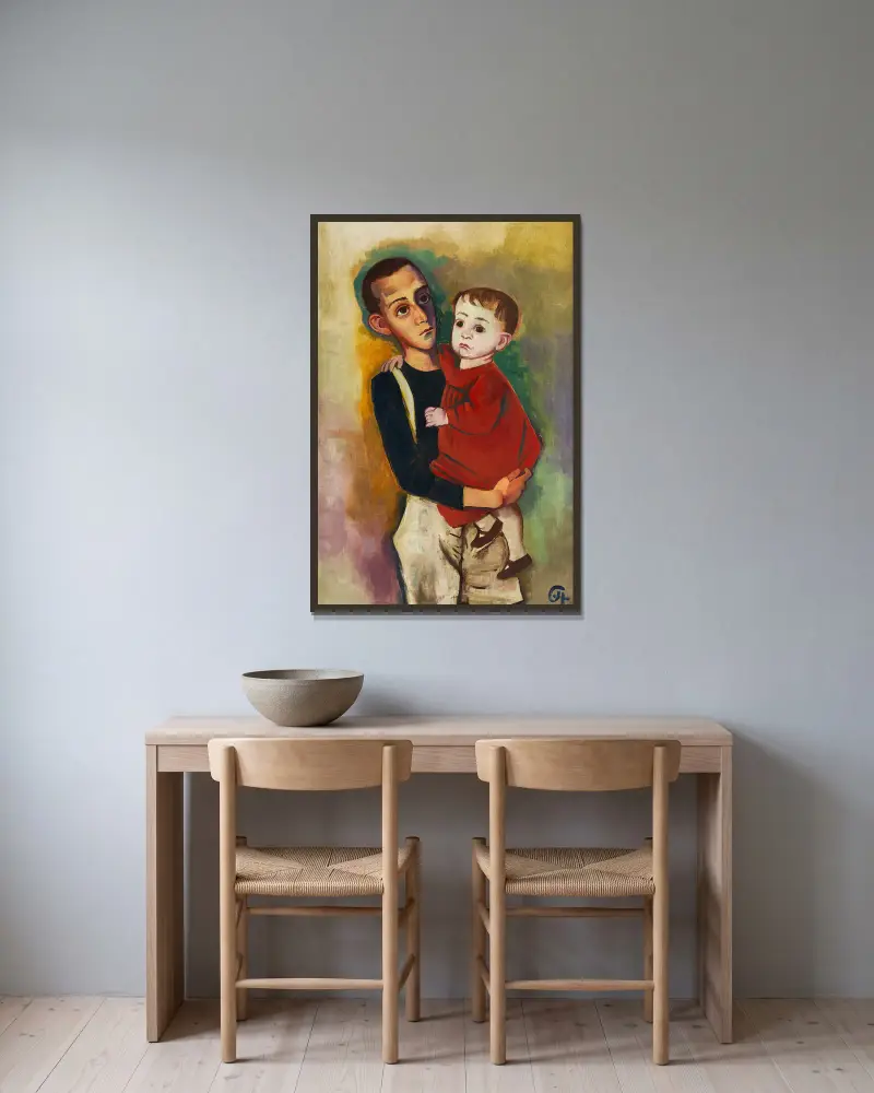 Sourozenci, Karl Hofer v rámu na stěně